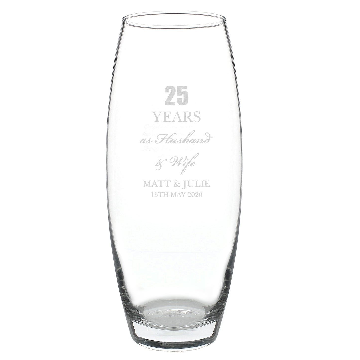 Personalised Anniversary Bullet Vase - Personalise It!