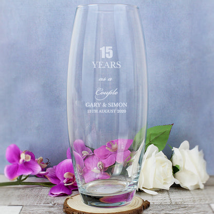 Personalised Anniversary Bullet Vase - Personalise It!