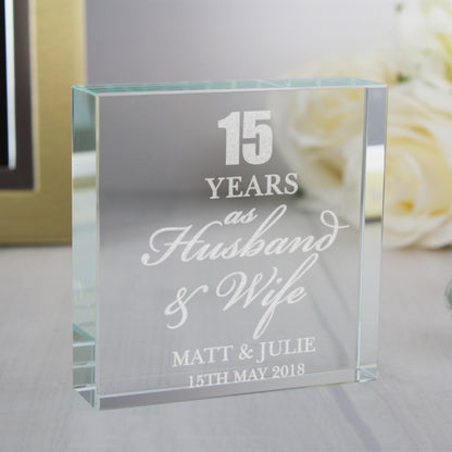 Personalised Anniversary Large Crystal Token - Personalise It!