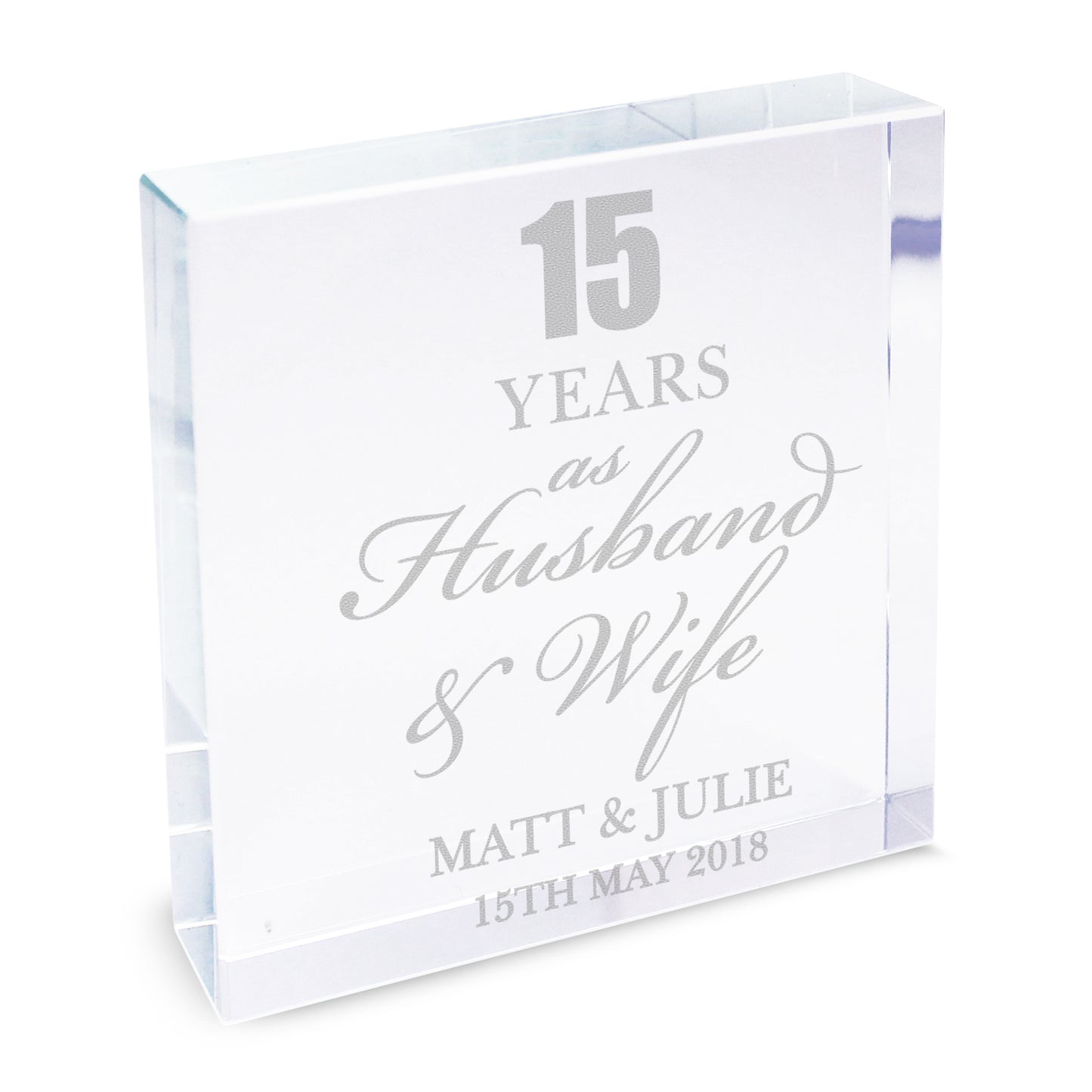 Personalised Anniversary Large Crystal Token - Personalise It!