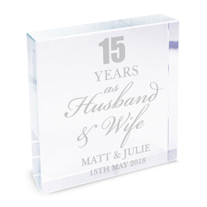 Personalised Anniversary Large Crystal Token - Personalise It!