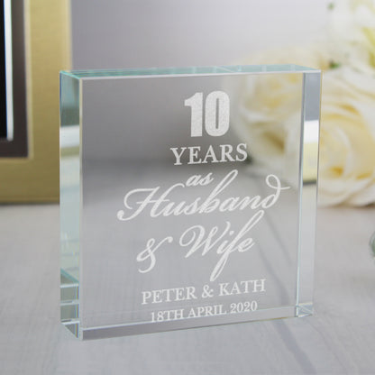 Personalised Anniversary Large Crystal Token - Personalise It!