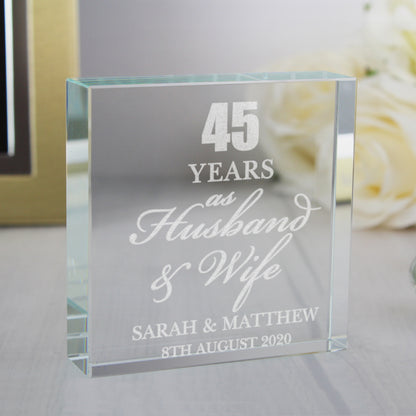 Personalised Anniversary Large Crystal Token - Personalise It!