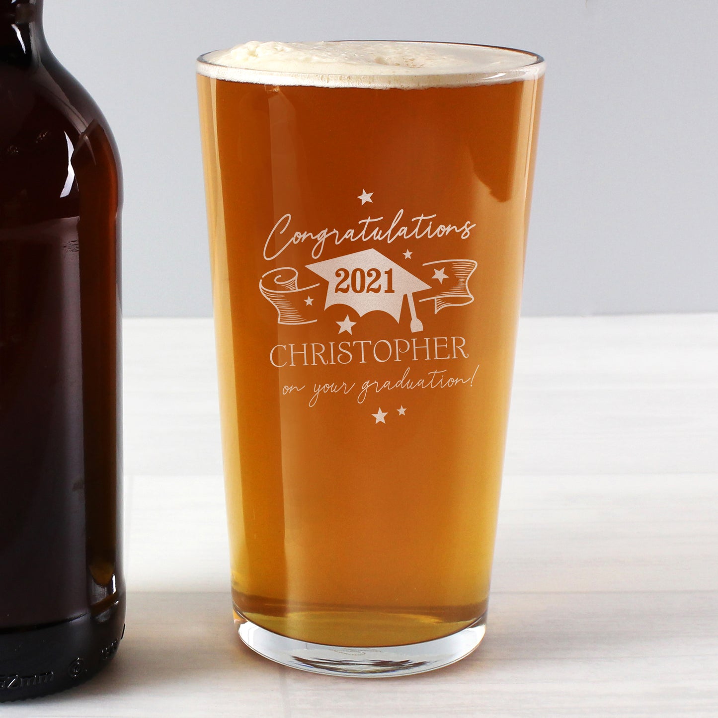 Personalised Graduation Pint Glass Â  - Personalise It!