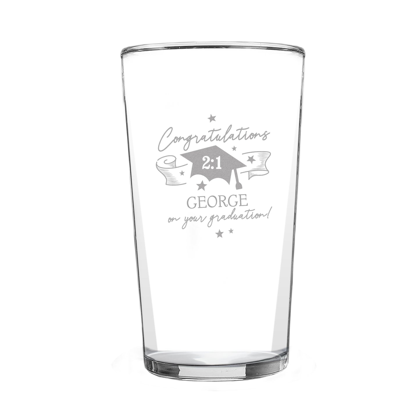 Personalised Graduation Pint Glass Â  - Personalise It!