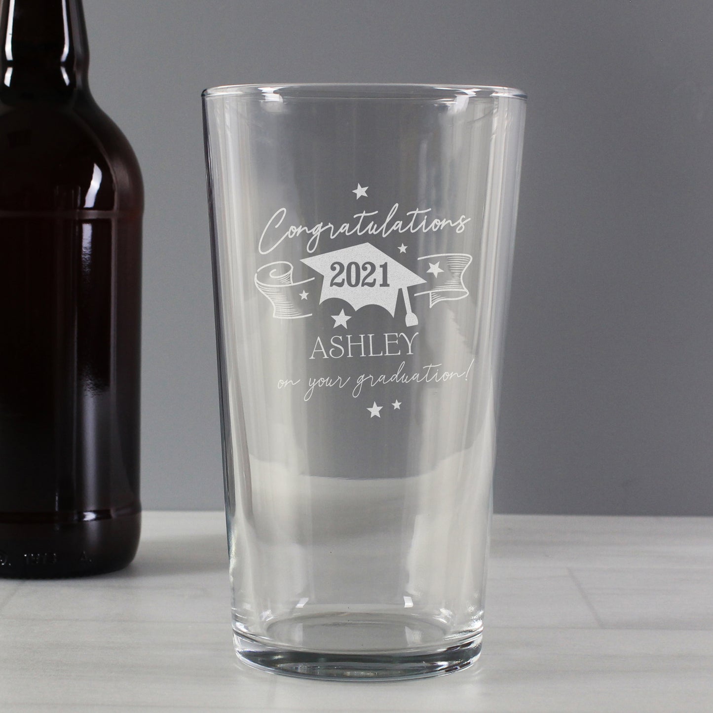 Personalised Graduation Pint Glass Â  - Personalise It!