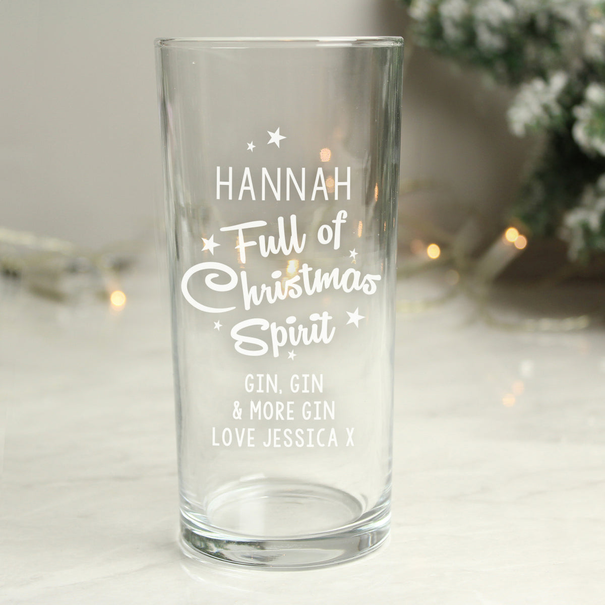 Personalised Hi Ball Coca-Cola Glass - Custom Gift For Birthday, Christmas, Valentine's Day