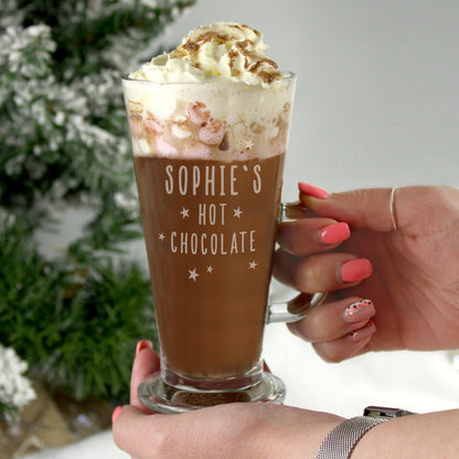 Personalised Stars Hot Chocolate Latte Glass - Personalise It!