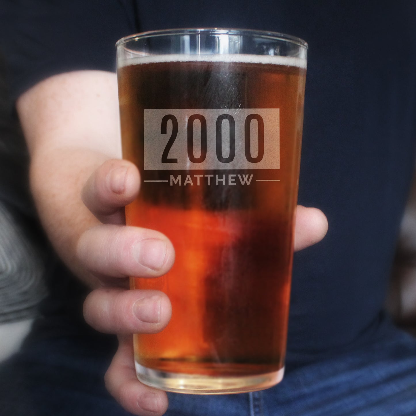 Personalised Name & Date Father's Day Pint Glass - Personalise It!