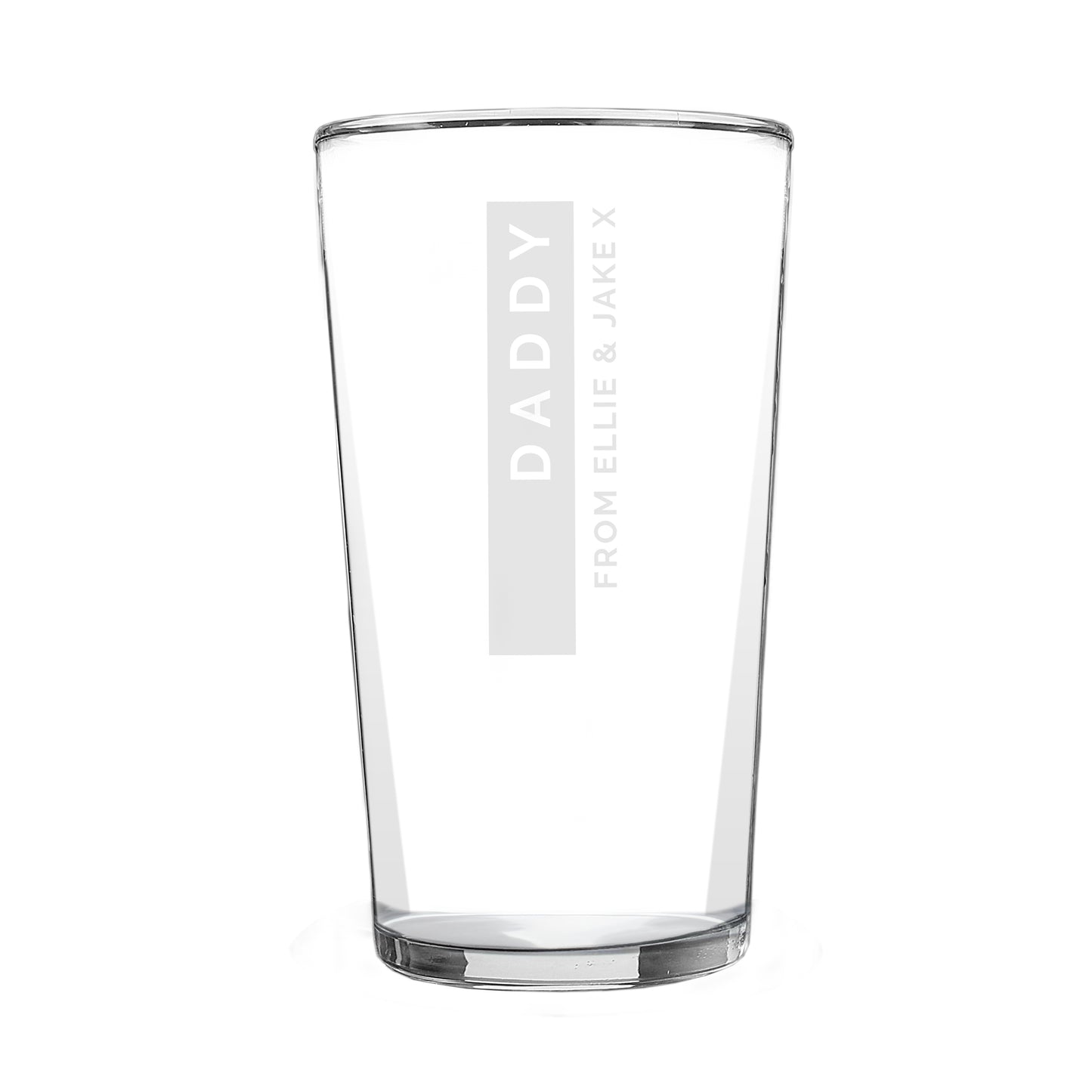 Personalised Free Text Father's Day Pint Glass - Personalise It!