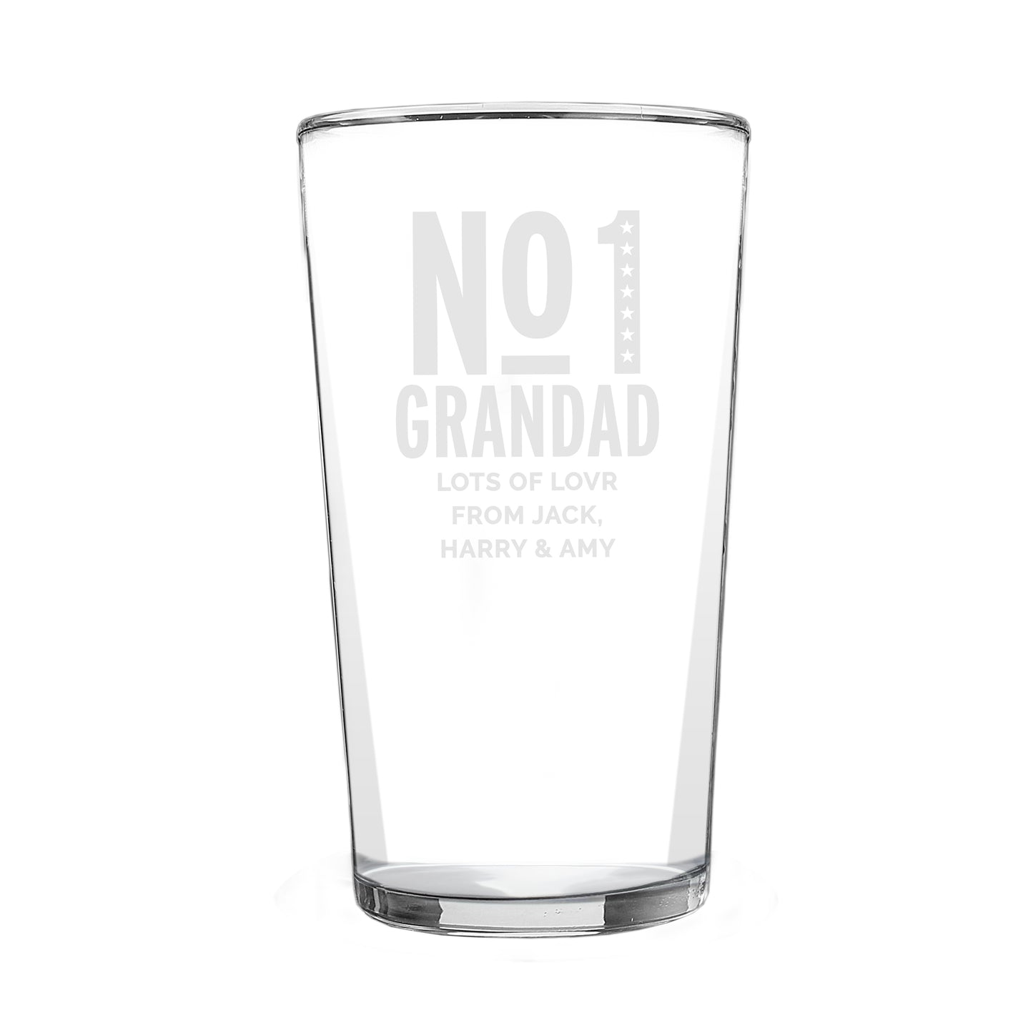 Personalised No. 1 Father's Day Pint Glass - Personalise It!