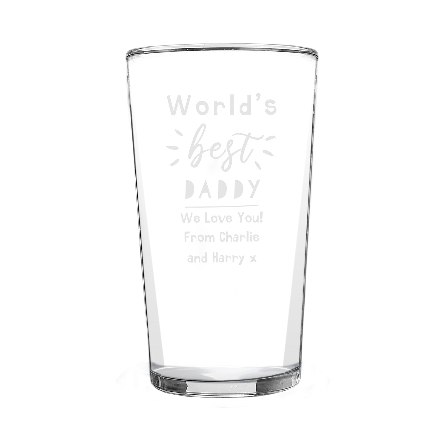 Personalised World's Best Father's Day Pint Glass - Personalise It!