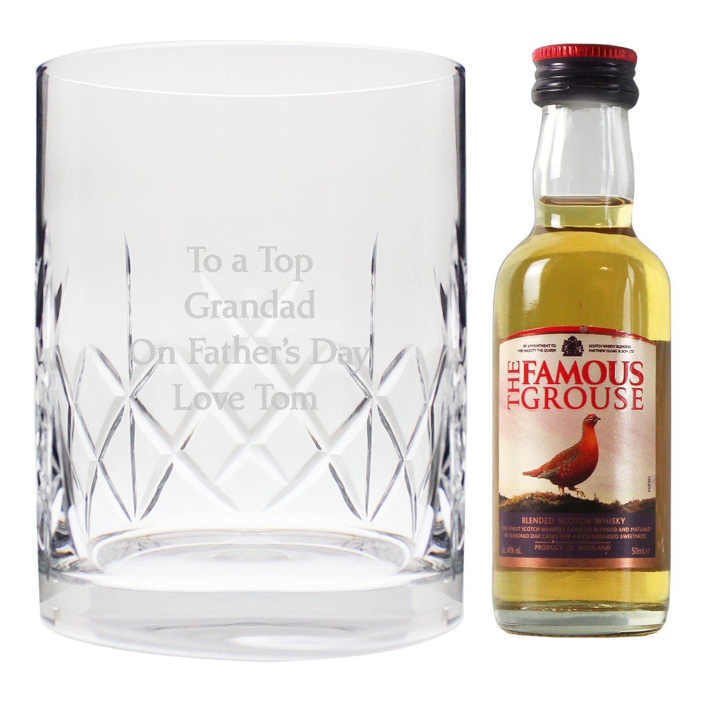 Personalised Cut Crystal & Whisky Gift Set - Personalise It!