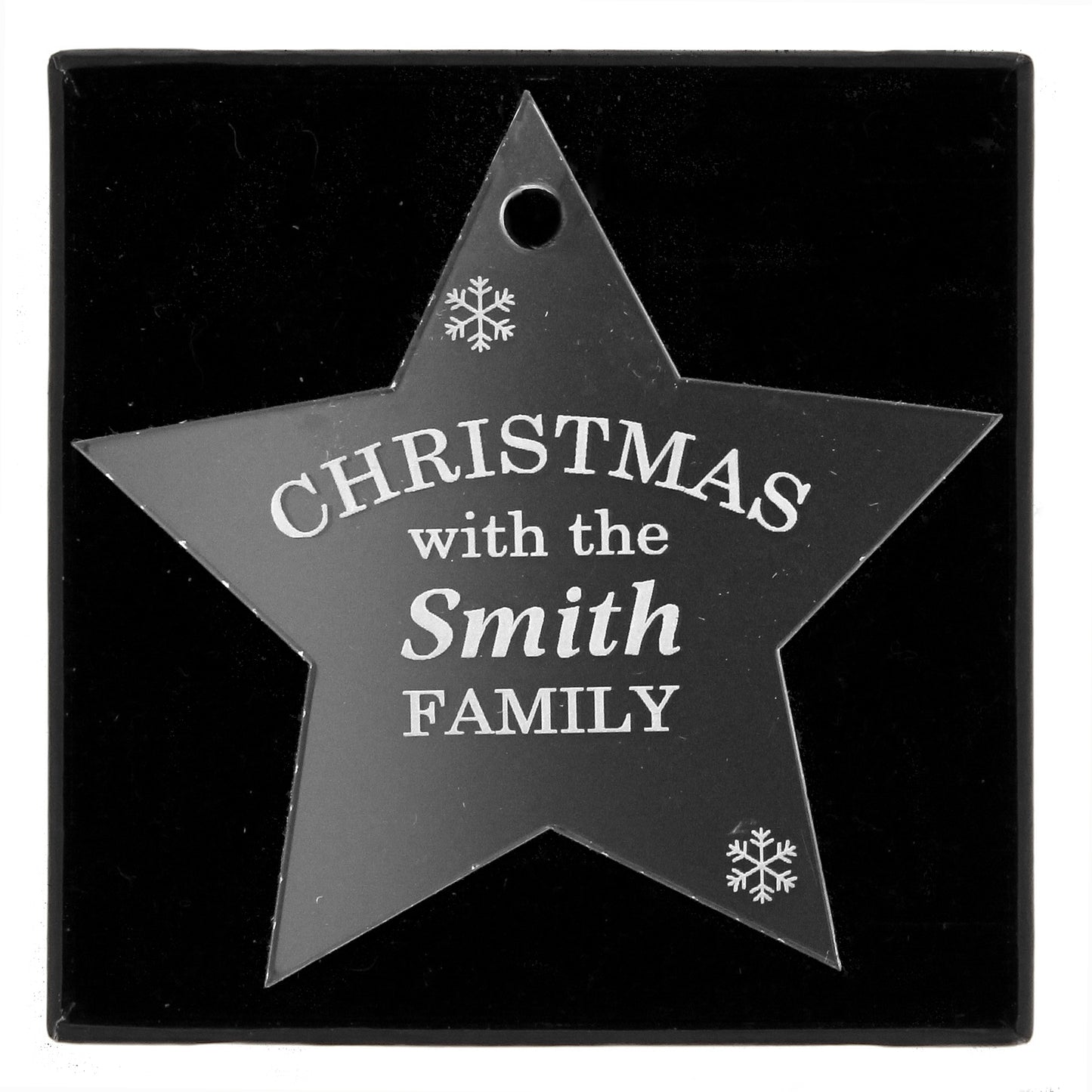 Personalised Acrylic Christmas Star Decoration - Personalise It!