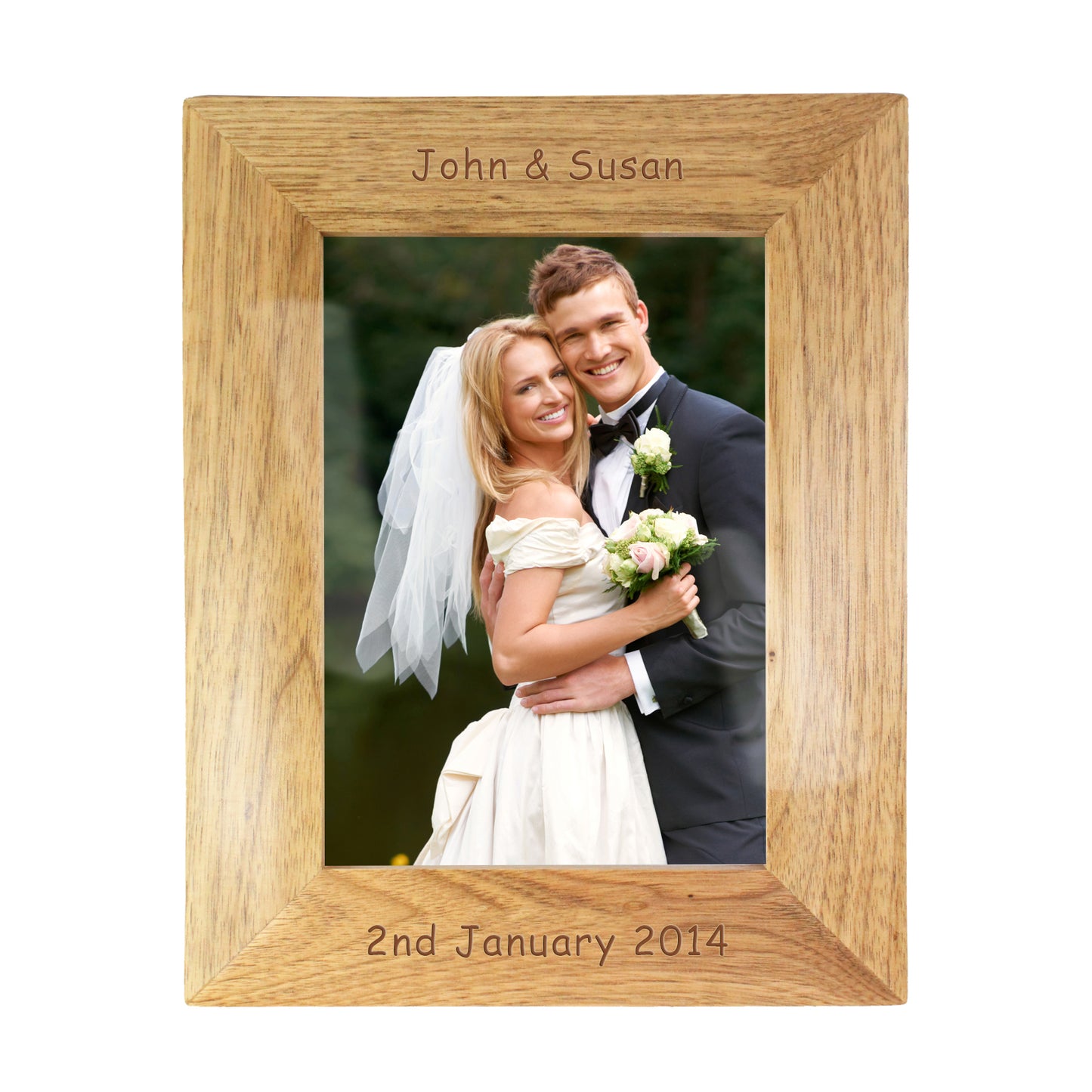 Personalised 5x7 Wooden Photo Frame - Personalise It!