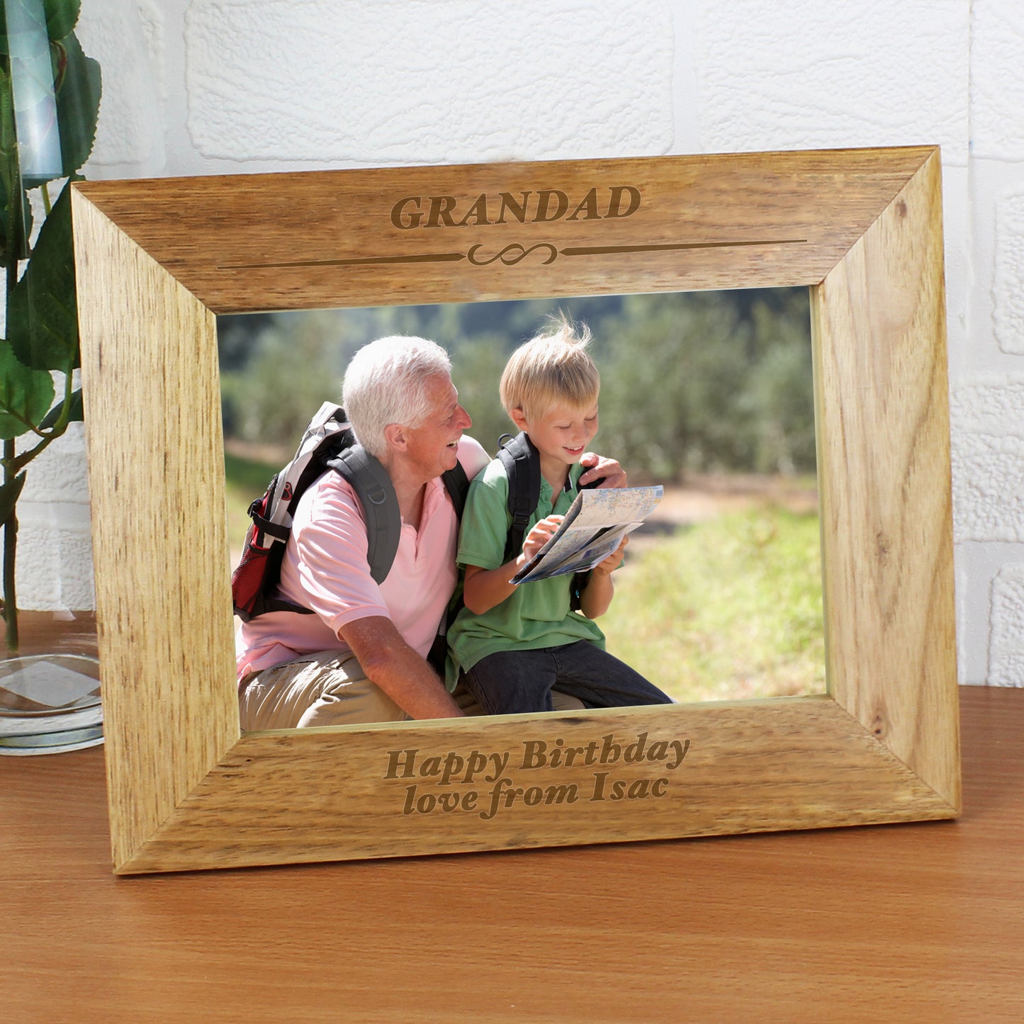 Personalised Formal 7x5 Landscape Wooden Photo Frame - Personalise It!