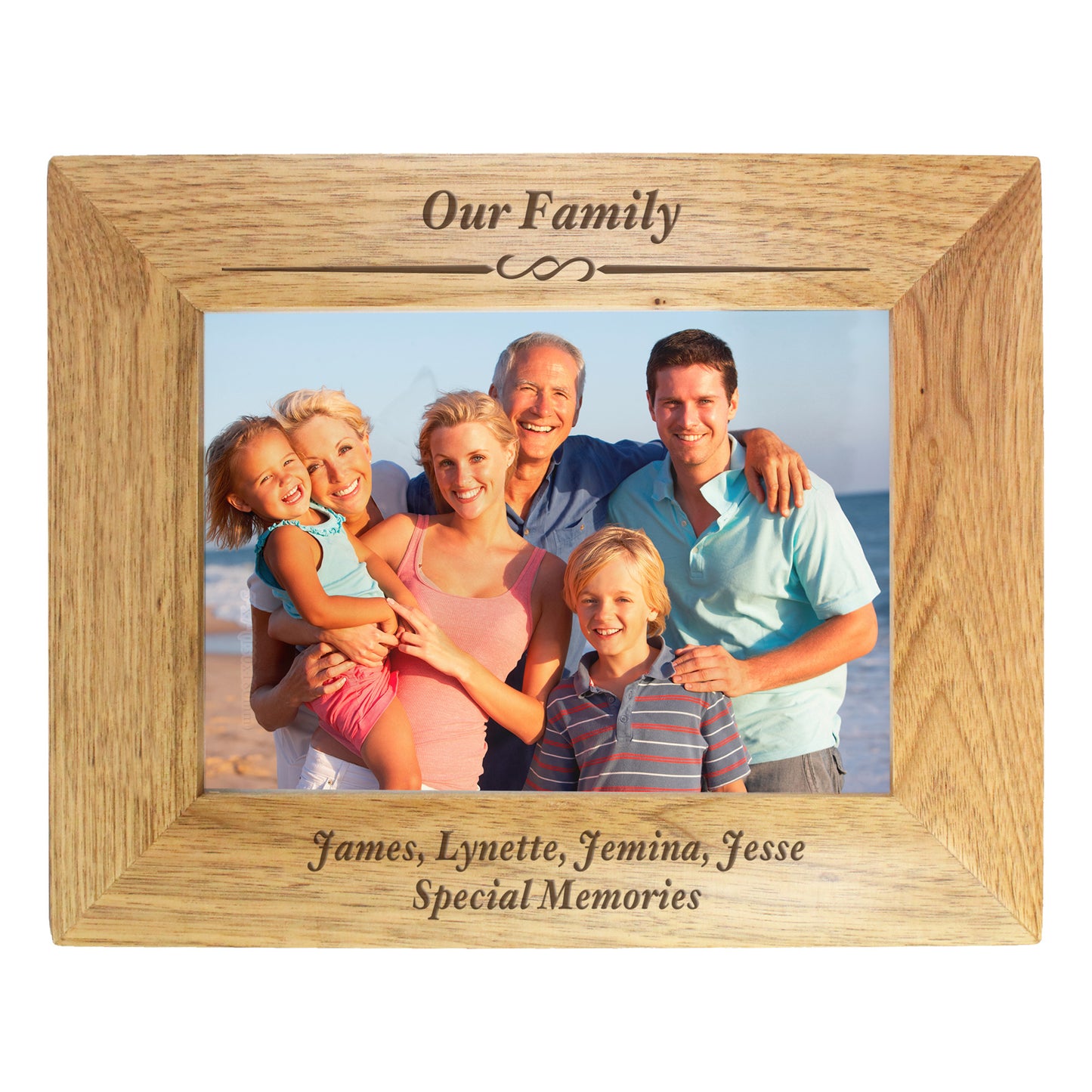Personalised Formal 7x5 Landscape Wooden Photo Frame - Personalise It!