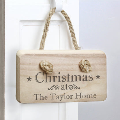 Personalised Christmas Wooden Sign - Personalise It!