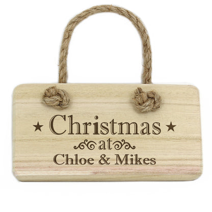 Personalised Christmas Wooden Sign - Personalise It!