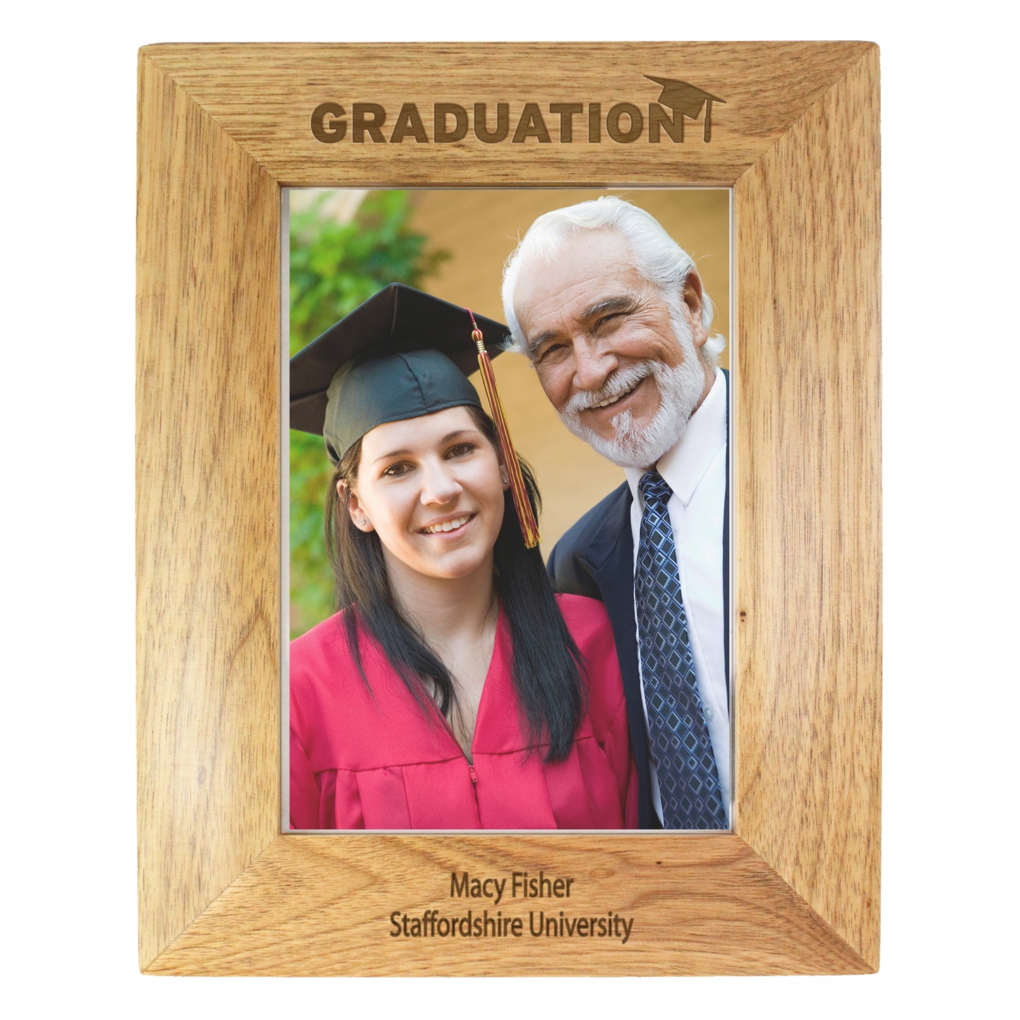 Personalised Graduation 5x7 Wooden Photo Frame - Personalise It!