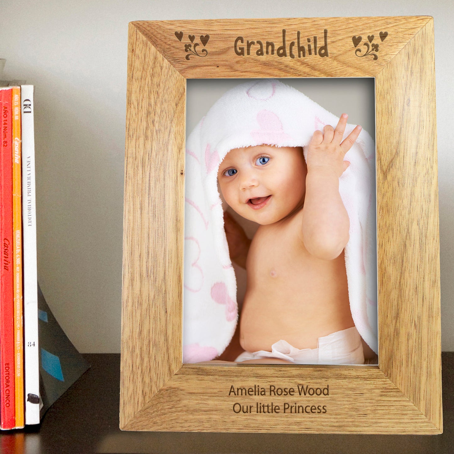 Personalised Grandchild 5x7 Wooden Photo Frame - Personalise It!