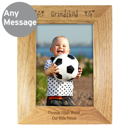Personalised Grandchild 5x7 Wooden Photo Frame - Personalise It!