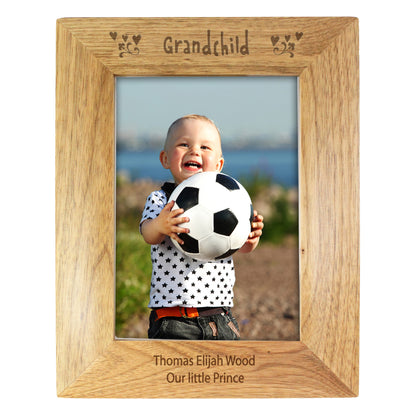 Personalised Grandchild 5x7 Wooden Photo Frame - Personalise It!