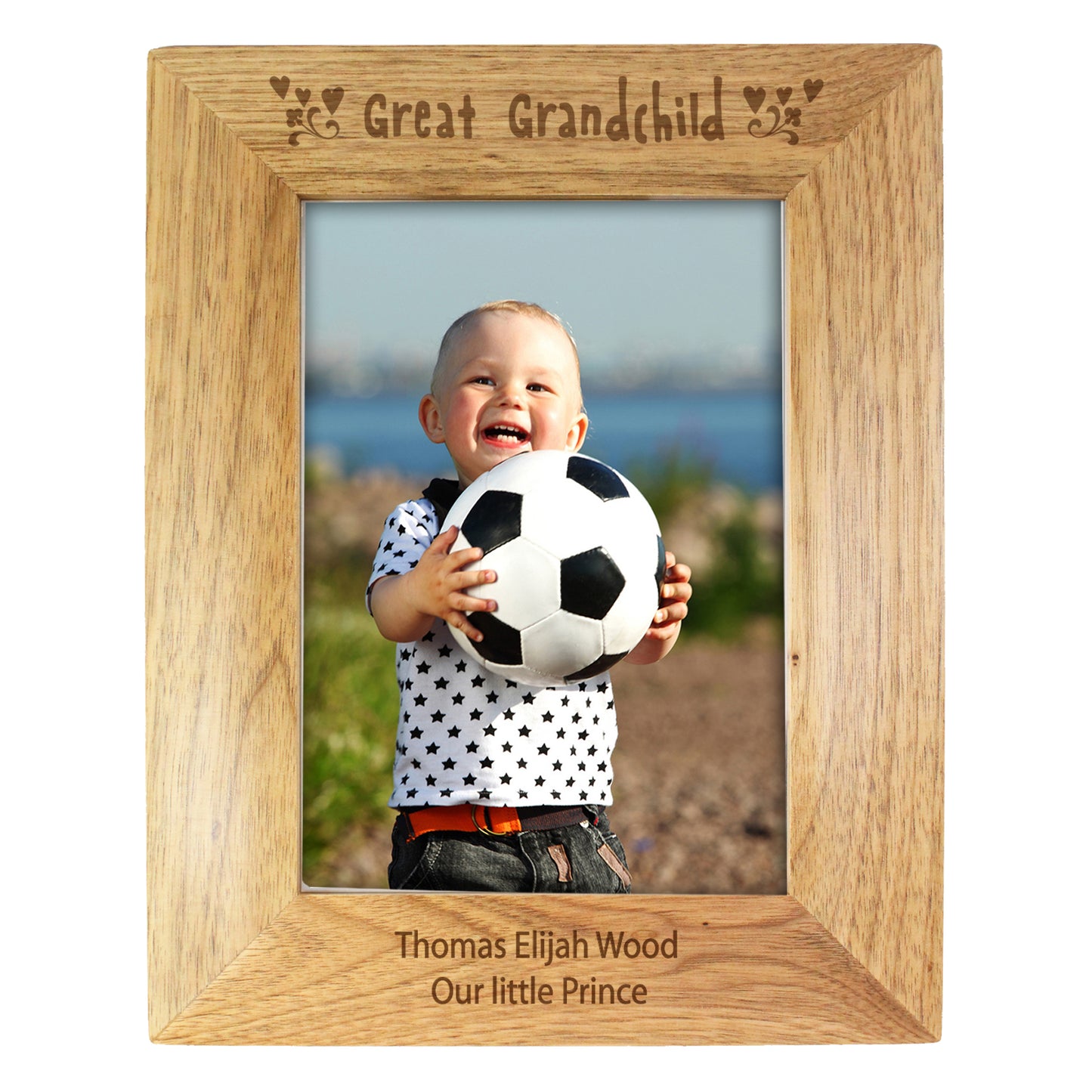 Personalised Great Grandchild 5x7 Wooden Photo Frame - Personalise It!