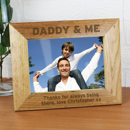 Personalised Bold Text 7x5 Landscape Wooden Photo Frame - Personalise It!
