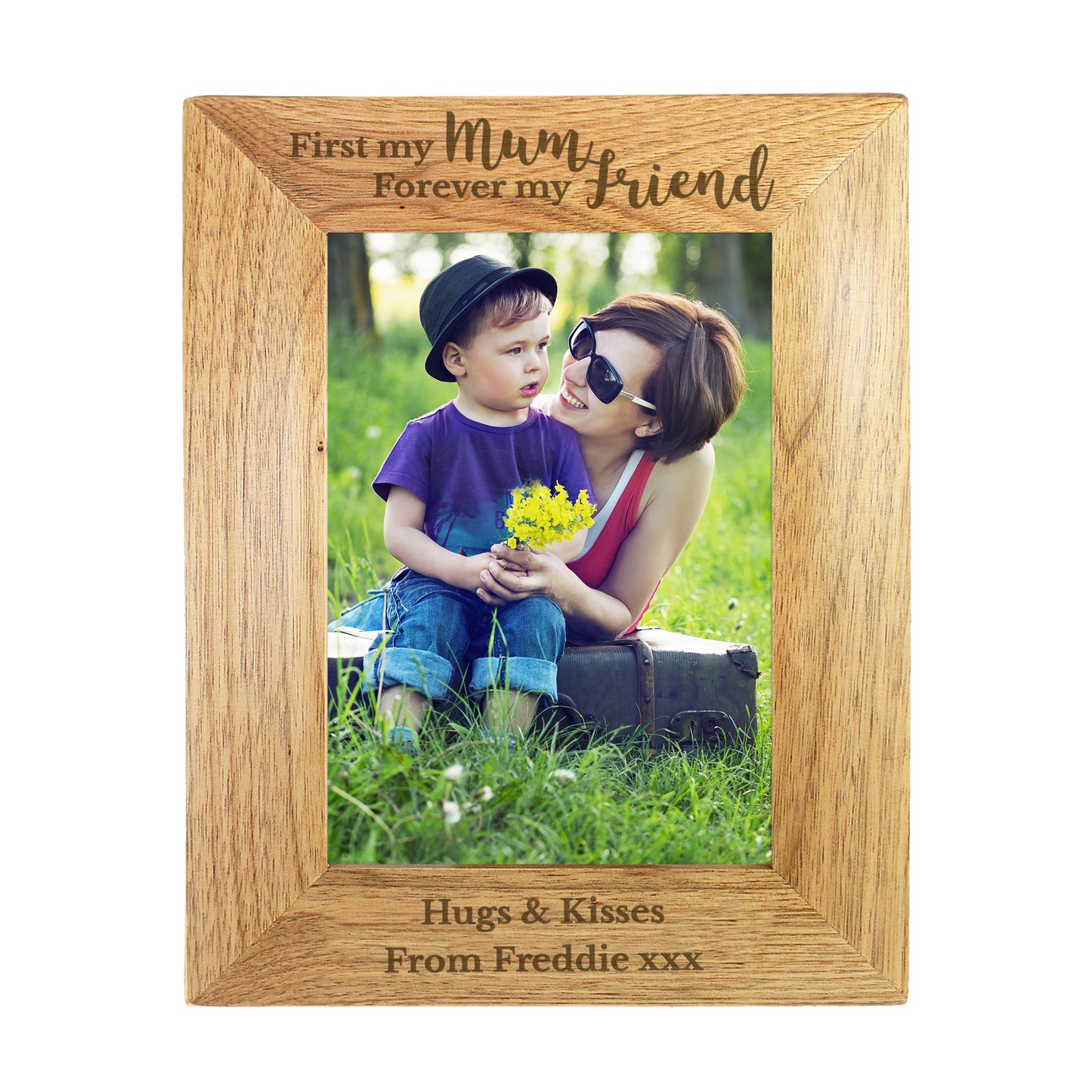 Personalised First My Mum Forever My Friend 5x7 Wooden Photo Frame - Personalise It!