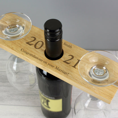 Personalised 'Year' Wine Glass & Bottle Butler - Personalise It!