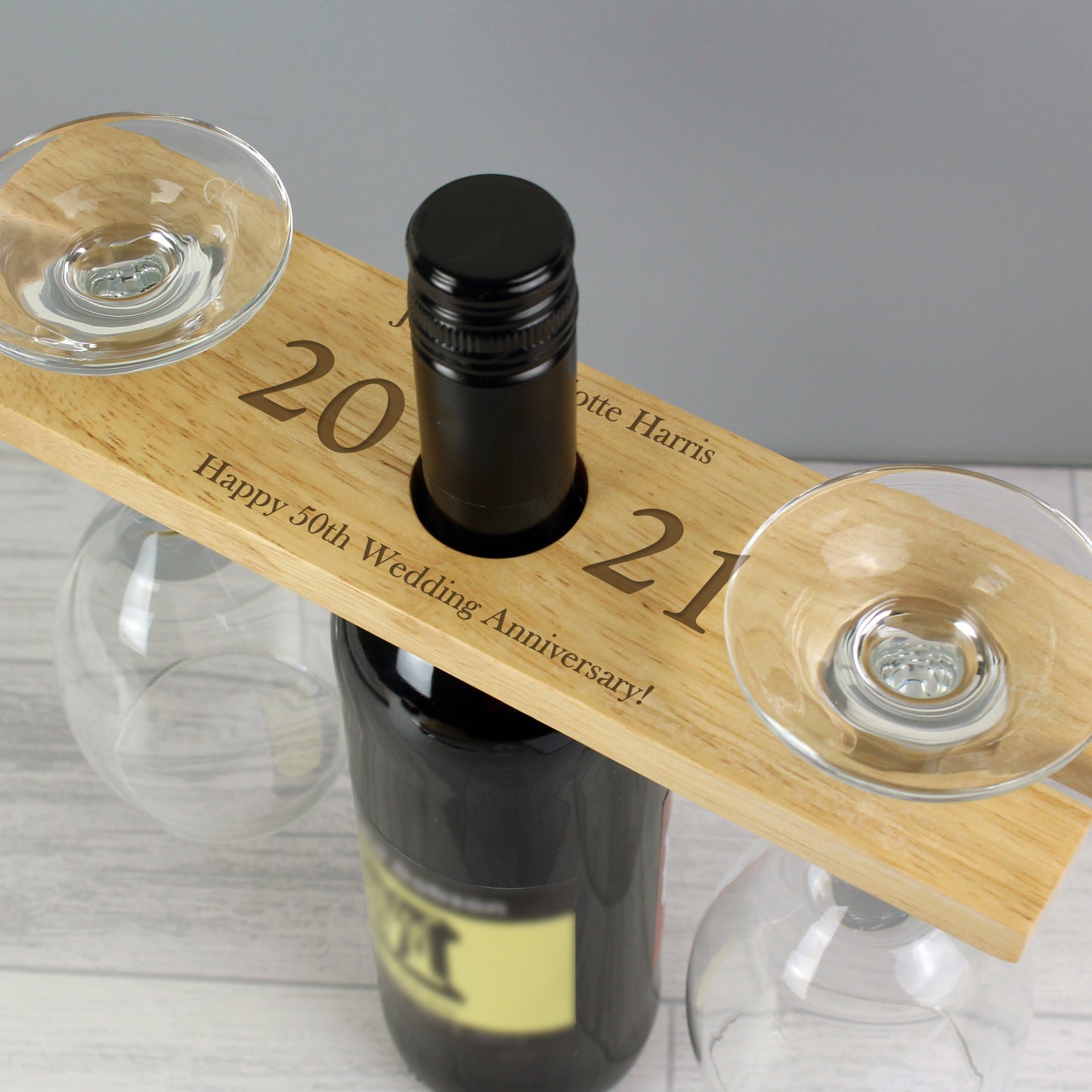 Personalised 'Year' Wine Glass & Bottle Butler - Personalise It!