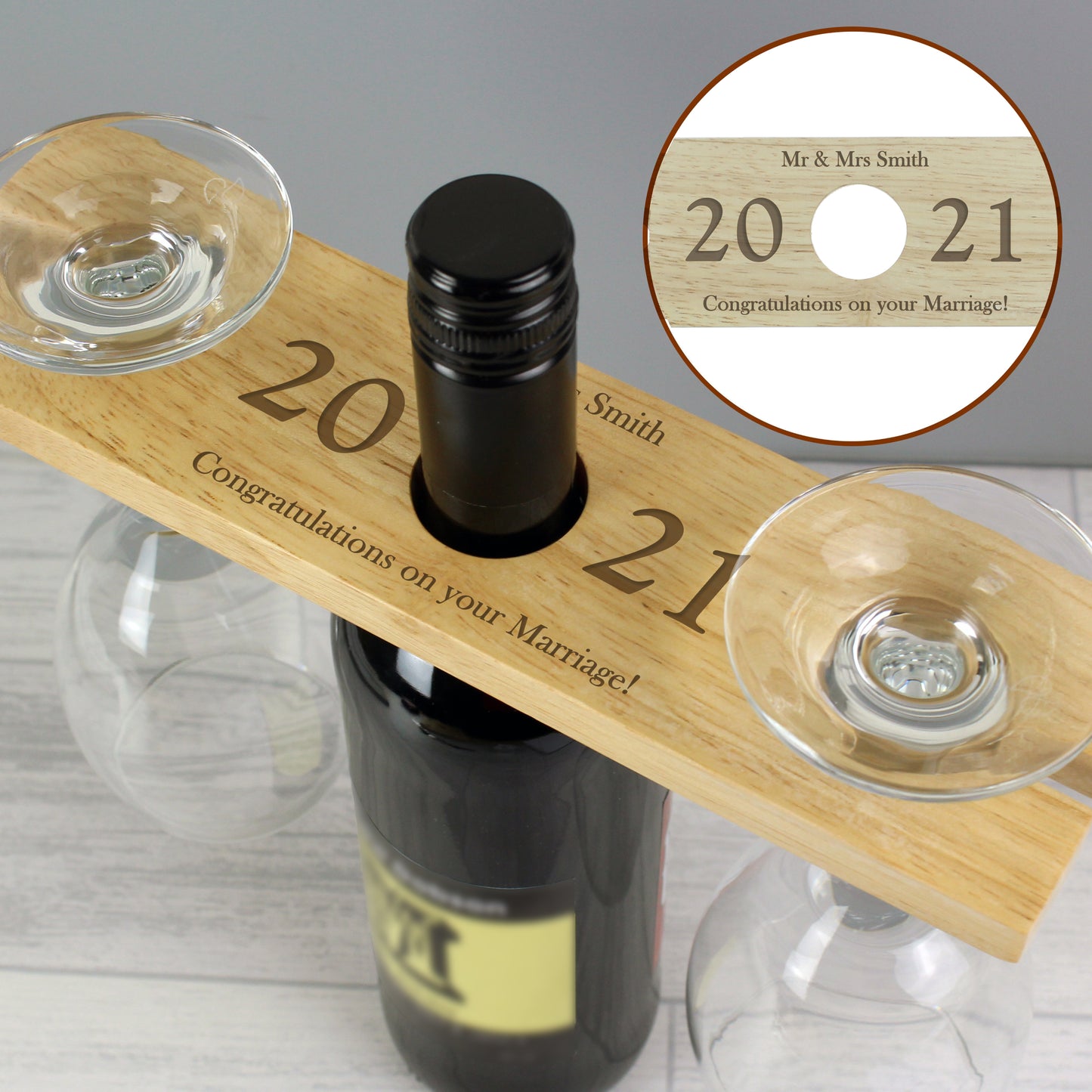 Personalised 'Year' Wine Glass & Bottle Butler - Personalise It!