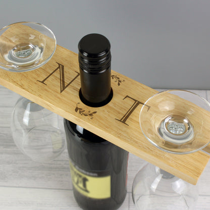 Personalised 'Initials' Wine Glass & Bottle Butler - Personalise It!