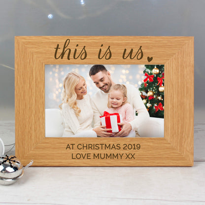 Personalised 'This Is Us' 4x6 Landscape Wooden Photo Frame - Personalise It!
