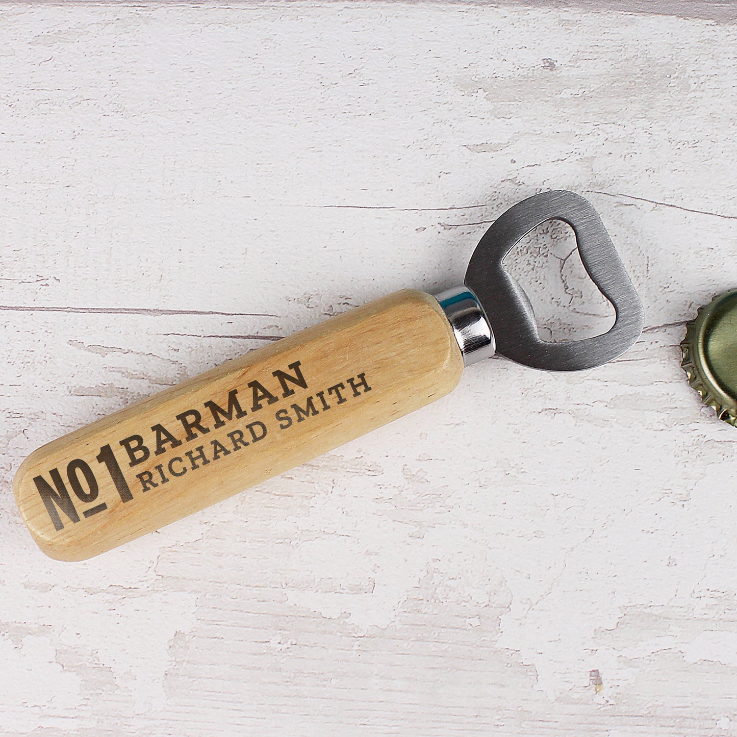 Personalised No.1 Wooden Bottle Opener - Personalise It!