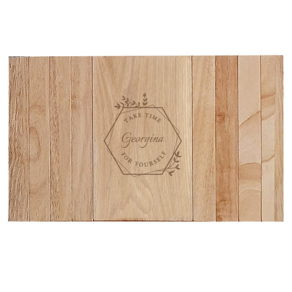 Personalised Take Time For Yourself Wooden Sofa Tray - Personalise It!