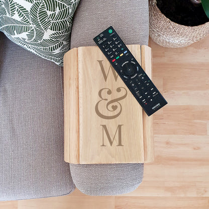 Personalised Initials Wooden Sofa Tray - Personalise It!