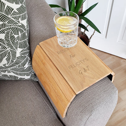 Personalised Free Text Wooden Sofa Tray - Personalise It!