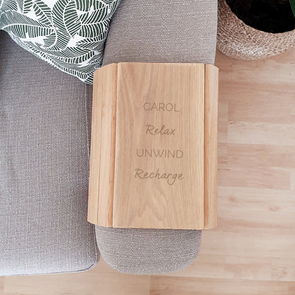 Personalised Free Text Wooden Sofa Tray - Personalise It!