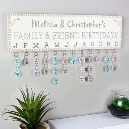 Personalised Birthday Planner Plaque with Customisable Discs - Personalise It!
