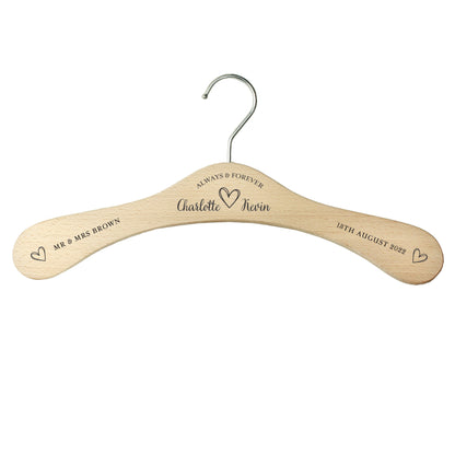 Personalised Always & Forever Wooden Hanger - Personalise It!