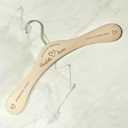 Personalised Always & Forever Wooden Hanger - Personalise It!