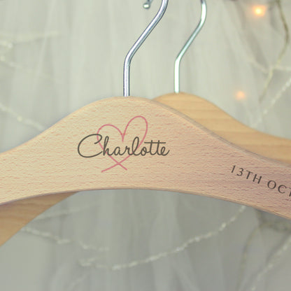 Personalised Heart Wooden Hanger - Personalise It!