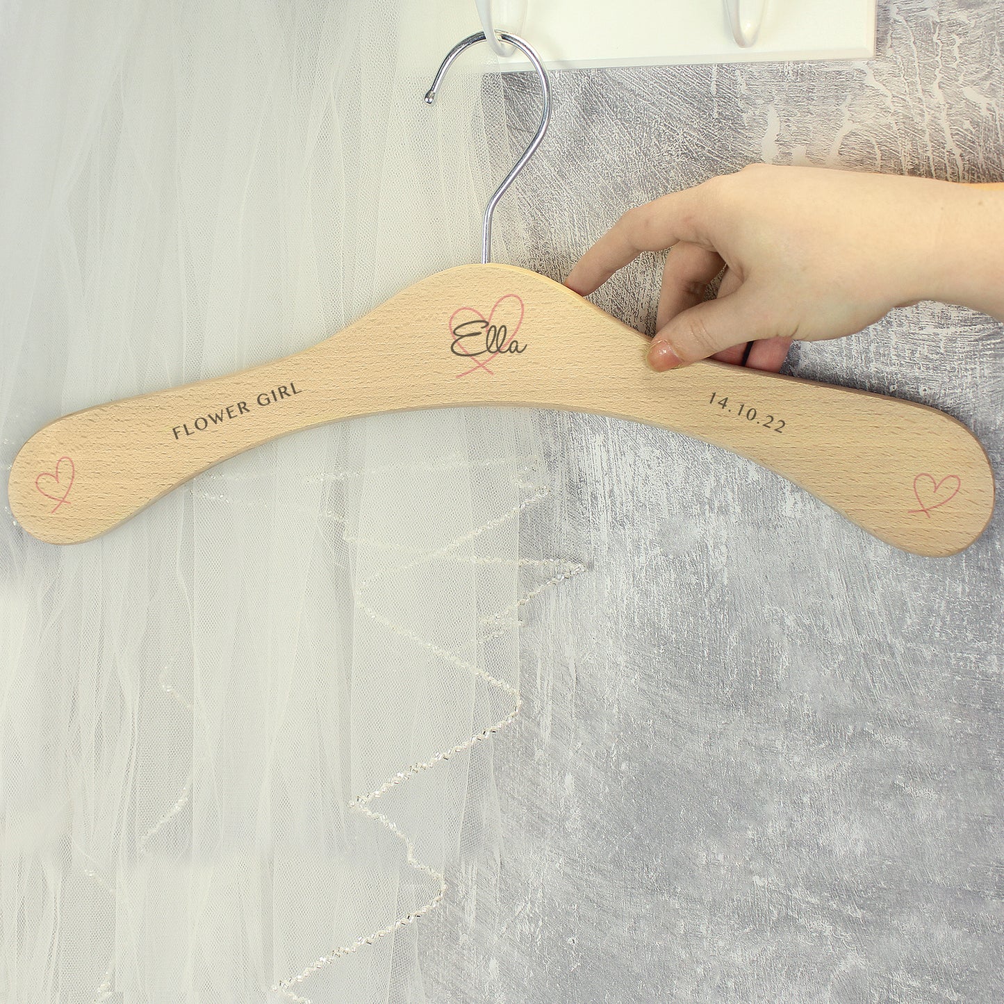 Personalised Heart Wooden Hanger - Personalise It!