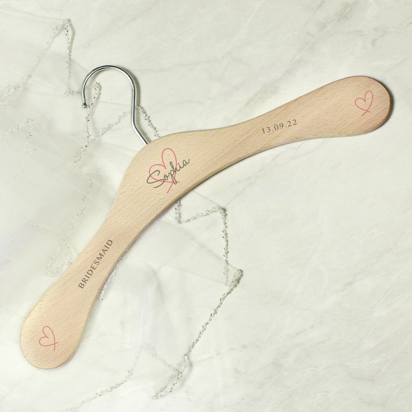 Personalised Heart Wooden Hanger - Personalise It!