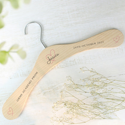 Personalised Heart Wooden Hanger - Personalise It!