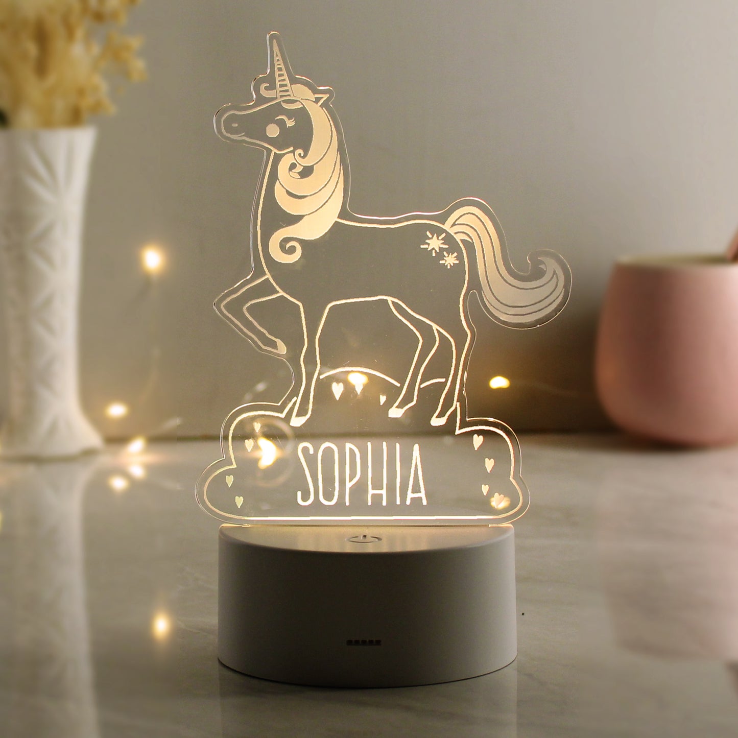 Personalised Unicorn LED Colour Changing Night Light - Personalise It!