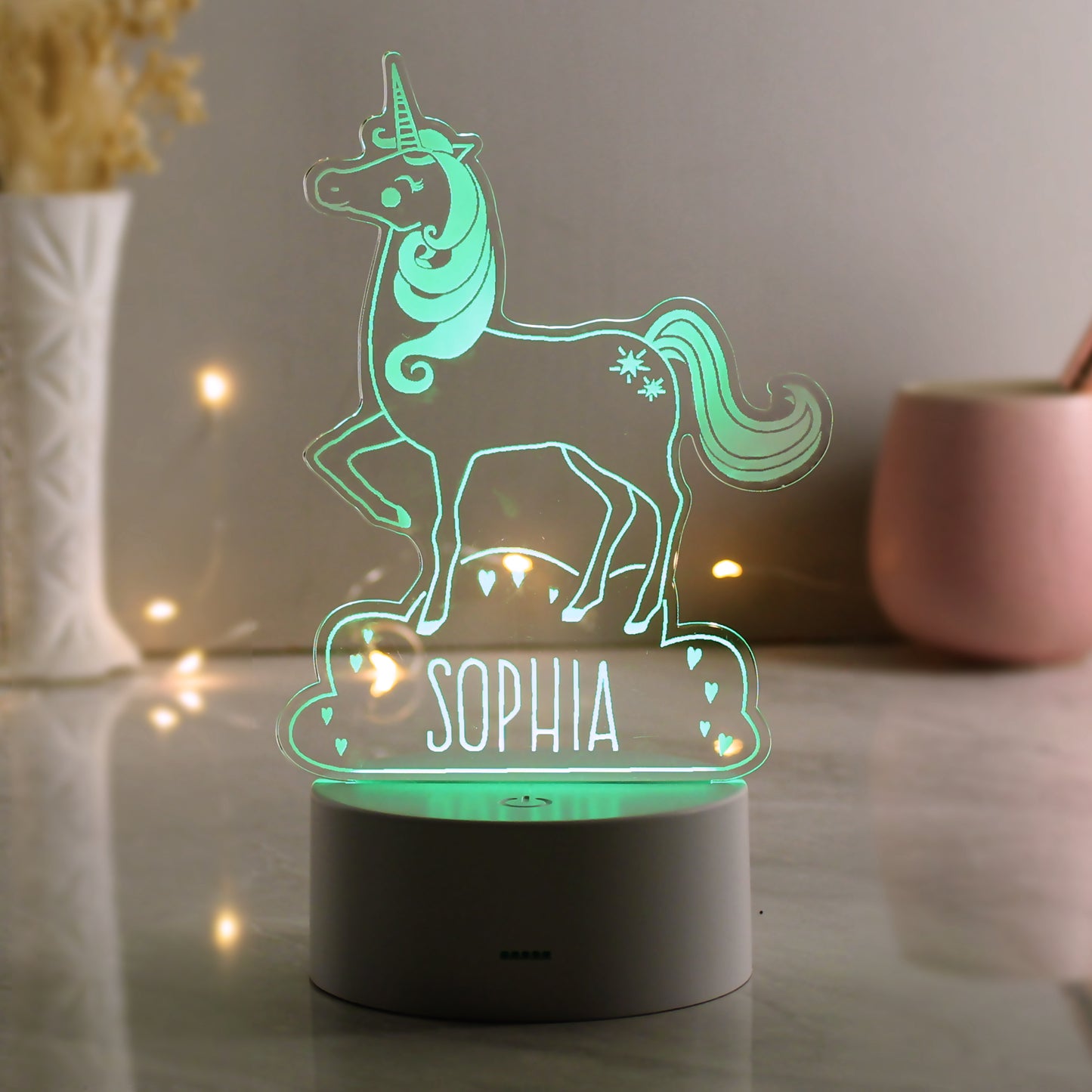 Personalised Unicorn LED Colour Changing Night Light - Personalise It!