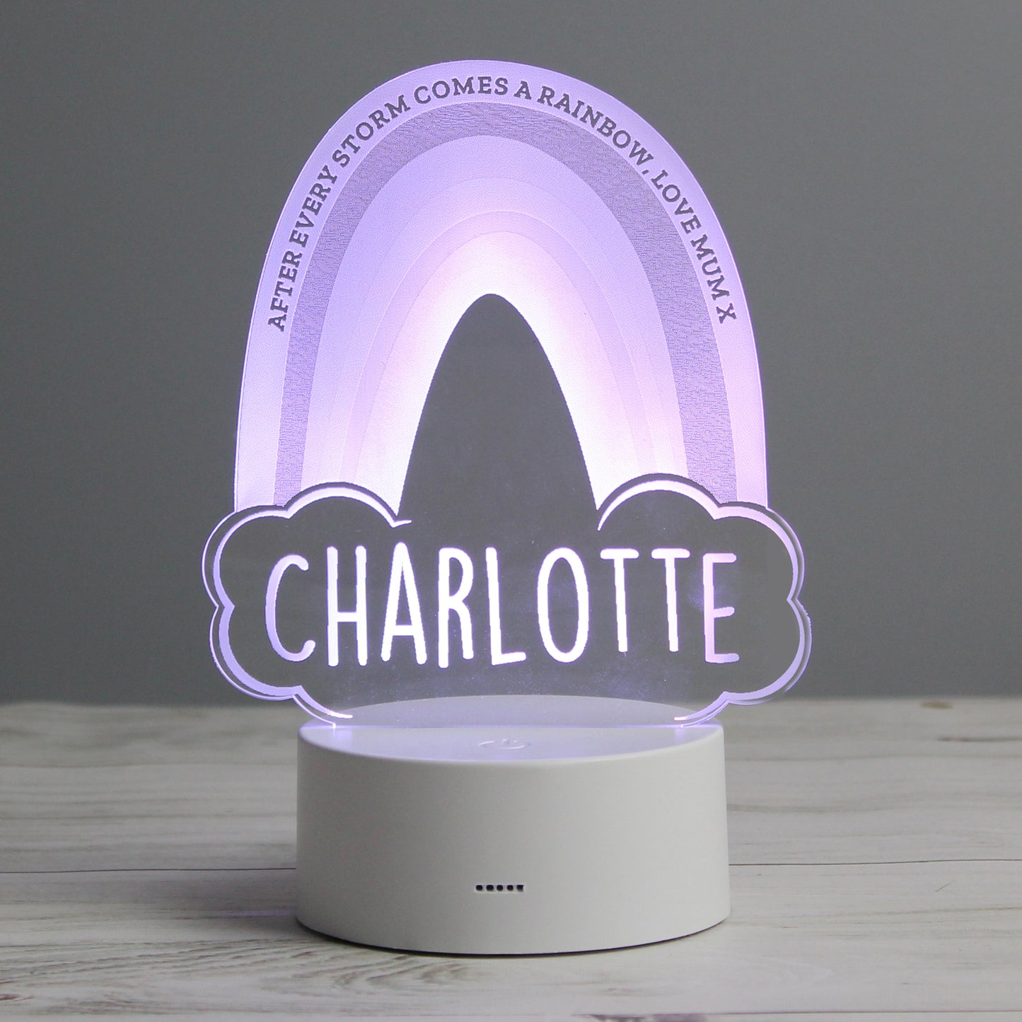 Personalised Rainbow LED Colour Changing Night Light - Personalise It!